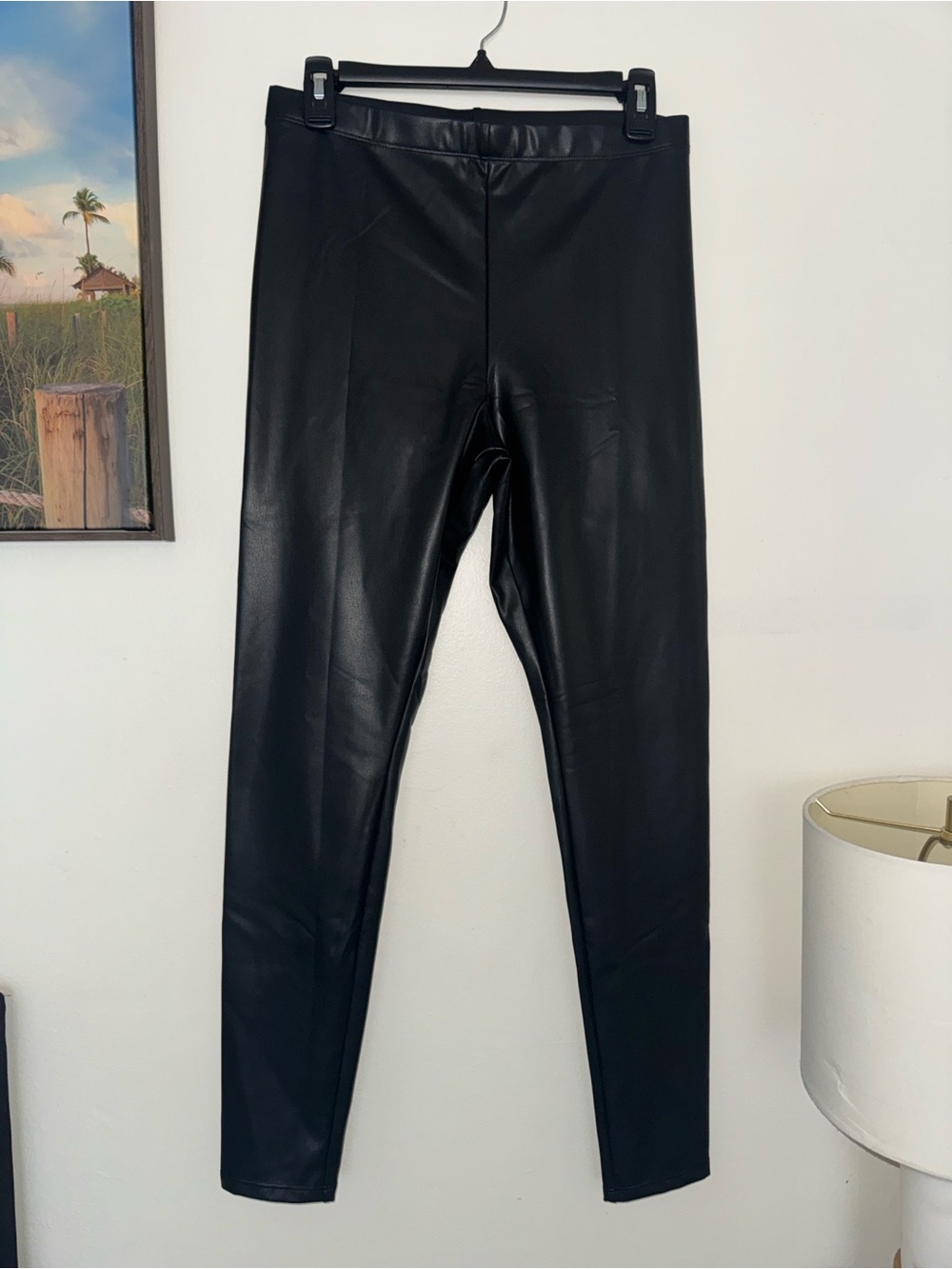 H&M Black Faux Leather Leggings